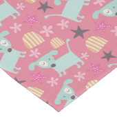 Hunde, Sterne und Blume Kurzer Tischläufer (Ecke)