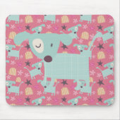 Hunde, Sterne und Blume Mousepad (Vorne)
