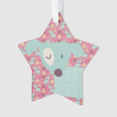 Hunde, Sterne und Blume Ornament (Vorderseite)