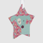 Hunde, Sterne und Blume Ornament (Vorderseite)
