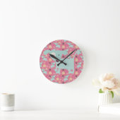 Hunde, Sterne und Blume Runde Wanduhr (Zuhause)