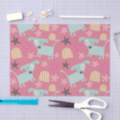 Hunde, Sterne und Blume Seidenpapier (Handwerk)