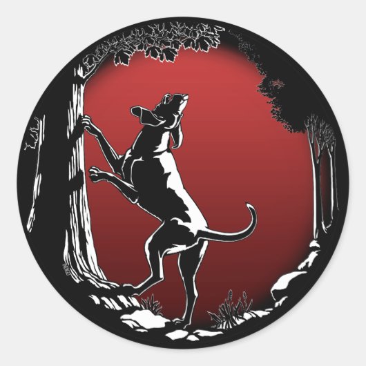 Hunde Sticker Jagd Hunde Kunst Sticker (Vorderseite)