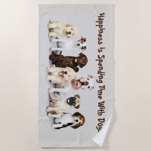 Hunde Strandtuch (Vorderseite)
