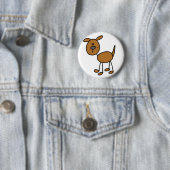 Hunde-Strichmännchen-Knopf Button (Beispiel)