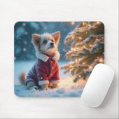 Hunde stürzen an twinklerenden Urlaubslechten Mousepad (Mit Mouse)