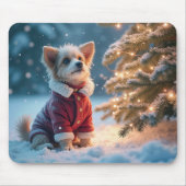 Hunde stürzen an twinklerenden Urlaubslechten Mousepad (Vorne)