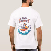 Hunde Surfing T - Shirt (Rückseite)