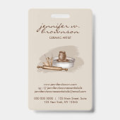 Hunde süße Blumen Foto Konferenz Ausweis (Back)