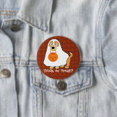 Hunde-Süßes-oder-Saures großer, 3 Zoll runder Knop Button (Beispiel)