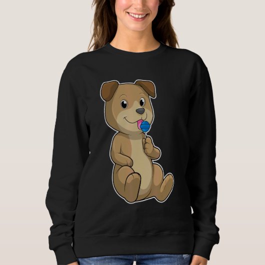 Hunde Süßigkeiten Lollipop Sweatshirt (Vorderseite)