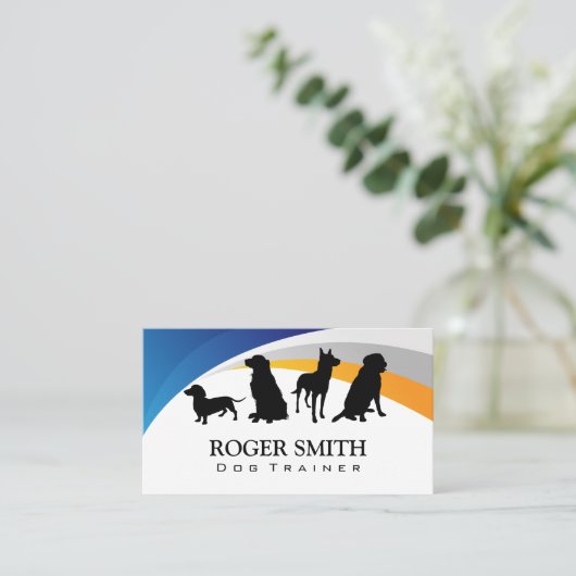 Hunde-Symbol | Tierschulung Visitenkarte (Stehend Vorderseite)