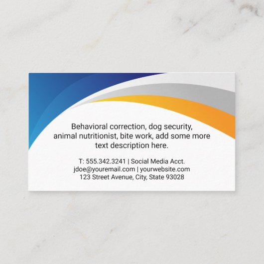 Hunde-Symbol | Tierschulung Visitenkarte (Rückseite)