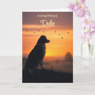 Hunde-Sympathie mit individuellem Namen silhouetti Karte