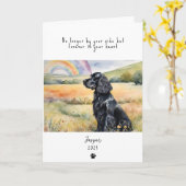 Hunde Sympathy Card, individuelle Name. Pet Loss C Karte (Gelbe Blume)