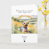 Hunde Sympathy Card, individuelle Name. Pet Loss C Karte (Gelbe Blume)