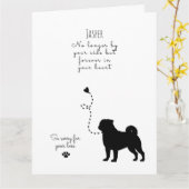 Hunde Sympathy Card, individuelle Name. Pet Loss Karte (Gelbe Blume)
