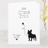 Hunde Sympathy Card, individuelle Name. Pet Loss Karte (Gelbe Blume)