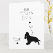 Hunde Sympathy Card, individuelle Name. Pet Loss Karte (Gelbe Blume)