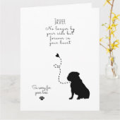 Hunde Sympathy Card, individuelle Name. Pet Loss Karte (Gelbe Blume)