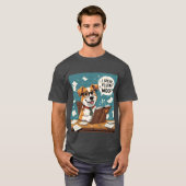 Hunde T - Shirt - Ich spreche fließend Holz - Haus (Vorne ganz)