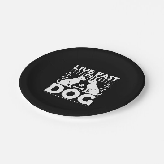 Hunde T Shirts Hund T Shirts Custom Hundeshirt Pappteller (Schrägansicht)