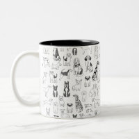 Hunde Tasse - Hundeliebhaber Tasse, Schwarz-Weiß-H