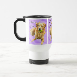 Hunde-Tasse mit Golden Retriever zum Spaß haben Reisebecher
