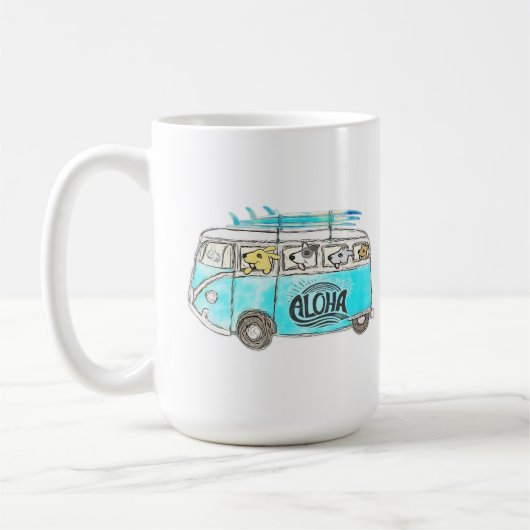 Hunde-Tasse | Surf Pups Cup | Aloha Dogs | Hund Lo Kaffeetasse (Links)