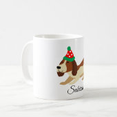 Hunde Tasse, Weihnachts-Tasse, Weihnachtsgeschenk  Kaffeetasse (Vorderseite Links)