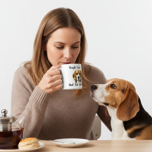 Hunde Tee Zeit Brauner Beagle Personalisieren Kaffeetasse