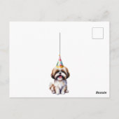 Hunde Thema 10. Geburtstagsparty Einladung Postkarte (Rückseite)