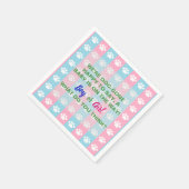 Hunde-Thema Geschlecht offenbart Party Serviette (Ecke)