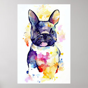 Hunde Tier Natur Aquarellmalerei Poster