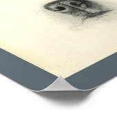 Hunde tierärztlicher Schädel Muskelanatomie Druck Poster (Ecke)