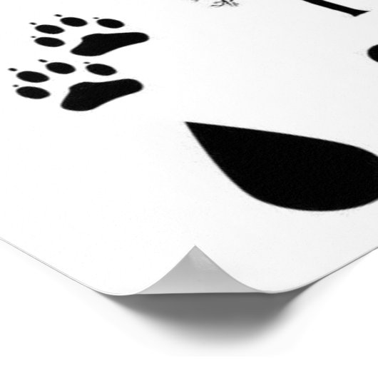 Hunde Tieraugendiagramm Poster (Ecke)