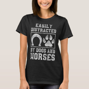 Hunde Tiere Reiten Pferdereiten Geschenk T-Shirt