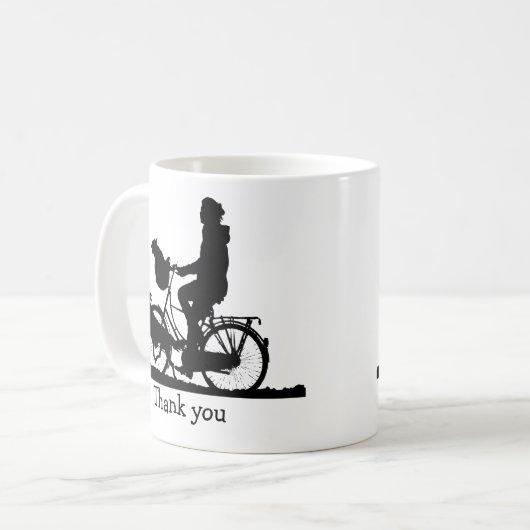 Hunde Tierradfahren, Radfahren, Raddanken Kaffeetasse (Vorderseite Links)
