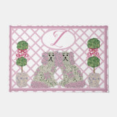 Hunde Topiary Rose Fußmatte (Vorderseite)