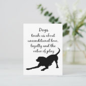 Hunde Totem Animal Spirit Guide T - Shirt Hundelog Postkarte (Stehend Vorderseite)