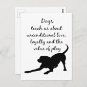 Hunde Totem Animal Spirit Guide T - Shirt Hundelog Postkarte (Vorne/Hinten)