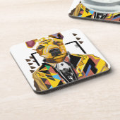 Hunde tragen einen Anzug: Digitale Kunst Getränkeuntersetzer (Linke Seite)