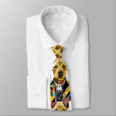 Hunde tragen einen Anzug: Digitale Kunst Krawatte (Gebunden)