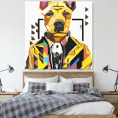 Hunde tragen einen Anzug: Digitale Kunst Leinwanddruck (Insitu (Schlafzimmer))