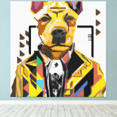 Hunde tragen einen Anzug: Digitale Kunst Leinwanddruck (Insitu (Holzboden))