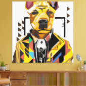 Hunde tragen einen Anzug: Digitale Kunst Leinwanddruck (Insitu (Wohnzimmer))