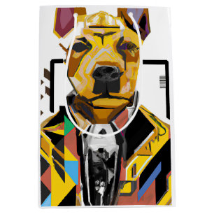 Hunde tragen einen Anzug: Digitale Kunst Mittlere Geschenktüte