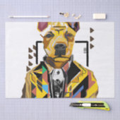 Hunde tragen einen Anzug: Digitale Kunst Seidenpapier (Handwerk)