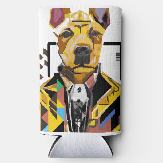 Hunde tragen einen Anzug: Digitale Kunst Selters Dosenkühler (Vorderseite)