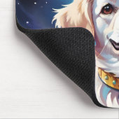 Hunde tragen im Weltraum eine Krone Mousepad (Ecke)